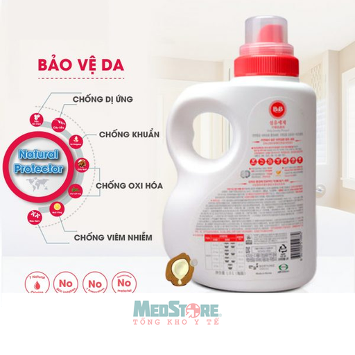 [HH212] Nước giặt dành cho Bé B&B chai 1500ML (B&B Baby Laundry Detergent Bottle 1500ml)