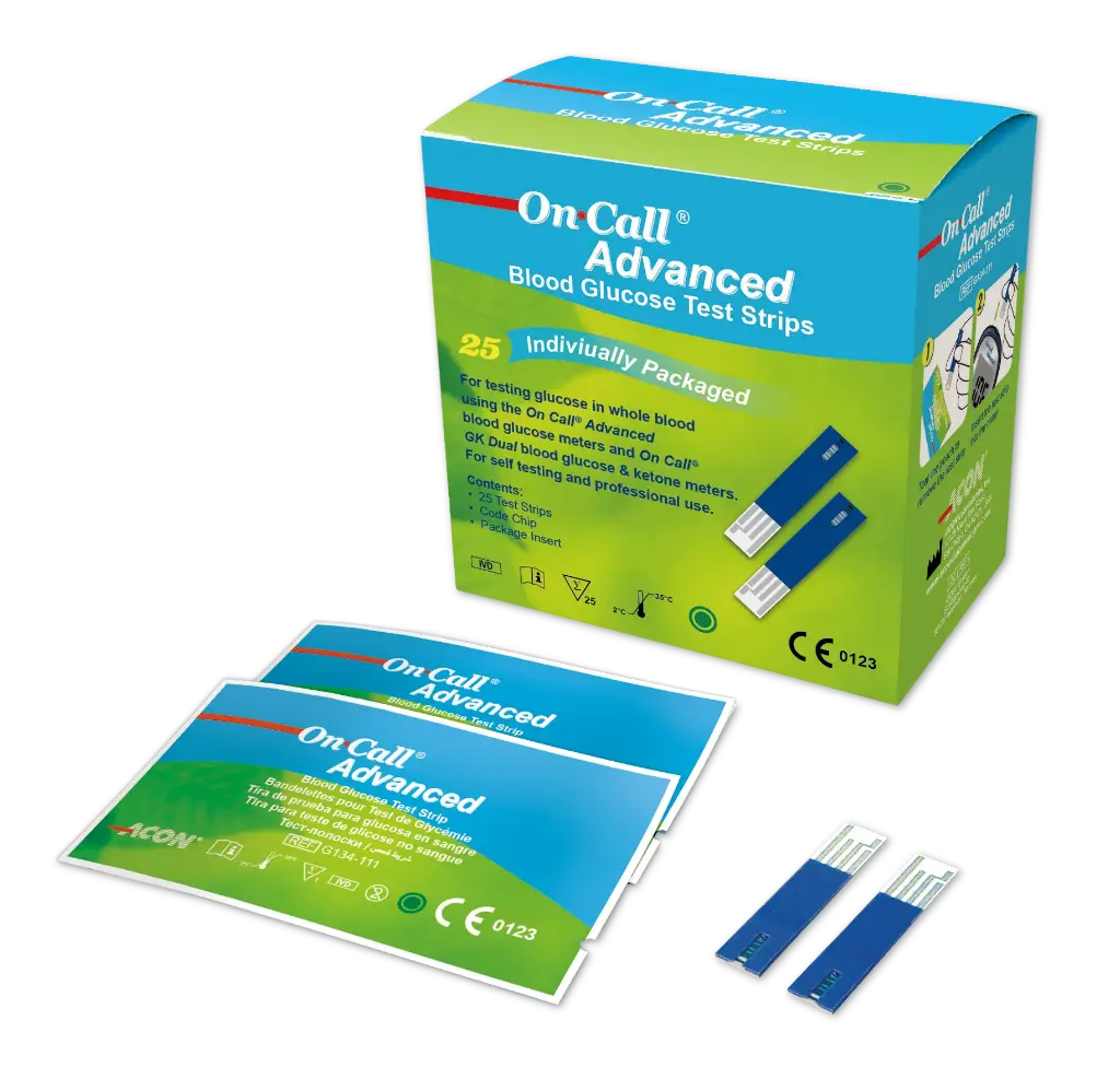 Que thử đường huyết [On Call® Advanced Blood Glucose Test Strips]