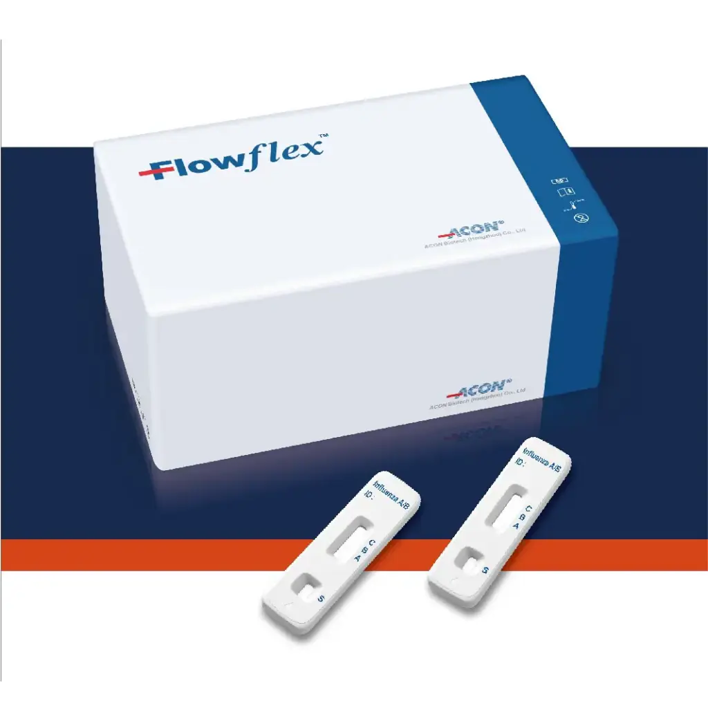 Khay thử xét nghiệm định tính kháng nguyên Influenza A, Influenza B (Flowflex Influenza A/B Rapid Test) (Hộp 25 test)