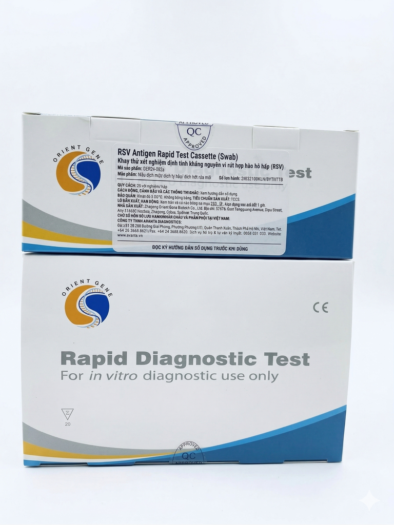 Khay thử xét nghiệm định tính kháng nguyên vi rút hợp bào hô hấp (RSV) (GCRSV-502a)