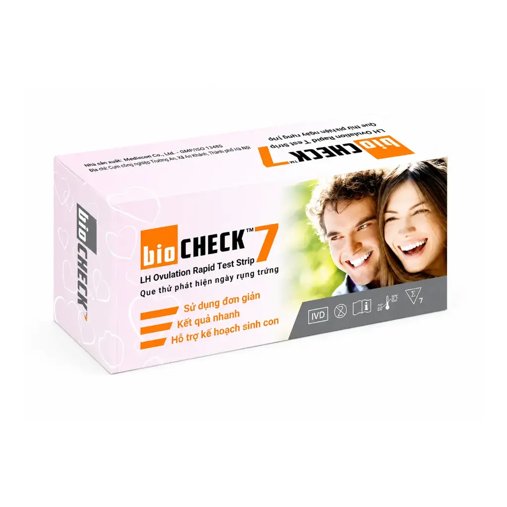 Biocheck™ LH Ovulation Rapid Test Strip (Hộp 1 Test)