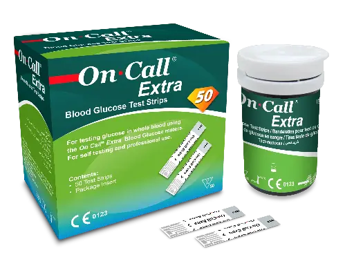 [G135-10H-1/25] Que thử đường huyết [On Call® Extra Blood Glucose Test Strips]
