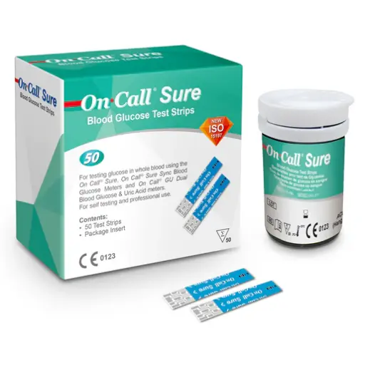 [G135-10U-1/50] Que thử đường huyết [On Call® Sure Blood Glucose Test Strips]