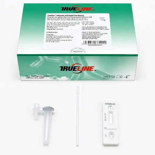 Khay thử xét nghiệm định tính kháng nguyên Influenza A/B [Trueline™ Influenza A/B Rapid Test Device] (Hộp 25)