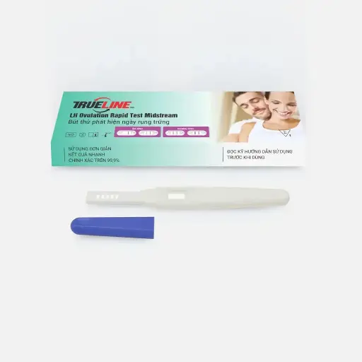 Bút thử phát hiện ngày rụng trứng [Trueline™ LH Ovulation Rapid Test Midstream]