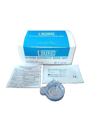 Panel thử xét nghiệm định tính Amphetamine, Codeine, Heroin, Morphine, Marijuana [ISURE™ Multi-Drug Rapid Test Panel (Urine)(AMP500/COD200/HER10/ MOP300/THC50)]