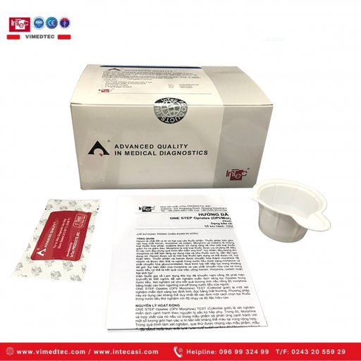 [ITP06002-DS50] Que thử xét nghiệm định tính Morphine (ONE STEP Opiates(OPI/Morphine)Test(Colloidal Gold) (50 xét nghiệm/hộp)