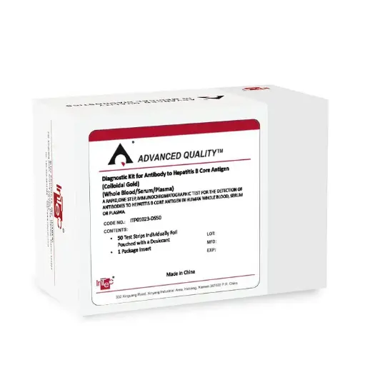 [ITP01023-DS50] Que thử xét nghiệm định tính kháng thể kháng kháng nguyên lõi vi rút viêm gan B (HBcAb) [Advanced Quality™ Diagnostic Kit for Antibody to Hepatitis B Core Antigen (Colloidal Gold)]