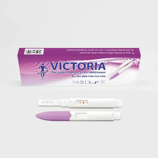 Bút thử phát hiện thai sớm [VICTORIA ® One Step Pregnancy Test Midstream]