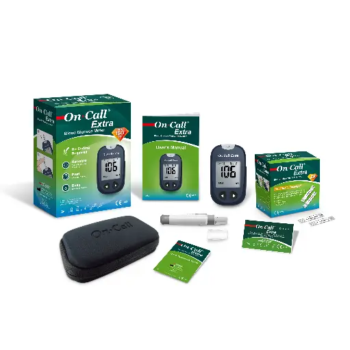 G020209: 01 máy đo đường huyết On Call® Plus, 01 x hộp 50 que thử On Call® Plus (đóng lọ) (bản sao) (Gói 1)